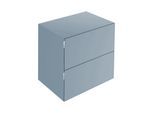 Keuco Edition 11 Art Sideboard 32542330801 80x70x49cm, 2 Frontauszüge, Innenbeleuchtung, Lack seidenmatt, Glas satiniert, blue satin