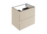 Keuco Edition 11 Art Waschtischunterschrank 32512320800 80x70x49cm, 2 Frontauszüge, Lack seidenmatt, Glas satiniert, sand