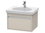 Duravit Ketho Waschtisch-Unterschrank KT667009191 60 x 45,5 cm, Taupe, 1 Auszug, wandhängend