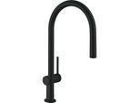 hansgrohe Talis M54-210 Küchenarmatur 72803670 mit Ausziehauslauf 1jet, sBox, mattschwarz