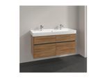 Villeroy und Boch Collaro Waschtischunterschrank C01200RH 115,4x54,6x44,4cm, Waschbecken mittig, Kansas Oak
