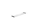 Hewi System 162 Ablage 162.03.11560DC 600 x 122 mm, Halter Edelstahl pulverbeschichtet in schwarz tiefmatt, Glasplatte