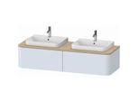 Duravit Happy D.2 Waschtisch-Unterschrank HP4946B9797 35,4 x 160 x 55 cm, 2 Auszüge, für Aufsatzbecken, beidseitig, lichtblau seidenmatt