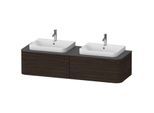 Duravit Happy D.2 Waschtisch-Unterschrank HP4946B6969 35,4 x 160 x 55 cm, 2 Auszüge, für Aufsatzbecken, beidseitig, nussbaum gebürstet