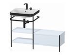 Duravit Happy D.2 Plus Möbelwaschtisch-Kombination HP4750E9797 120 x 49 cm, 2 Hahnlöcher, lichtblau seidenmatt, mit Metallkonsole