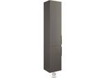 Burgbad Eqio Hochschrank HSBA035LF2010 35 x 176 x 32 cm, Grau Hochglanz, 2 Türen, links