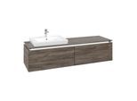 Villeroy und Boch Legato Waschtischunterschrank B688L0RK 160x38x50cm, Waschtisch links, mit LED-Beleuchtung, Stone Oak