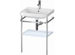 Duravit Happy D.2 Plus Möbelwaschtisch-Kombination HP4835O9797 57,5 x 49 cm, 1 Hahnloch, lichtblau seidenmatt, mit Metallkonsole