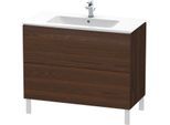Duravit L-Cube Waschtisch-Unterschrank LC662706969 102 x 48,1 cm, nussbaum gebürstet, 2 Auszüge, stehend