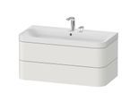 Duravit Happy D.2 Plus Möbelwaschtisch HP4348E3939 97,5 x 49 cm, 2 Hahnlöcher, nordic weiß seidenmatt, 2 Schubkästen
