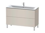 Duravit L-Cube Waschtisch-Unterschrank LC662809191 122 x 48,1 cm, taupe matt, 2 Auszüge, stehend