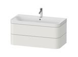 Duravit Happy D.2 Plus Möbelwaschtisch HP4348O3939 97,5 x 49 cm, 1 Hahnloch, nordic weiß seidenmatt, 2 Schubkästen
