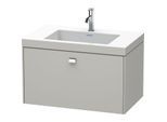 Duravit Brioso c-bonded Waschtisch mit Unterbau BR4601O1007, 80x48, Betongrau Matt/Chrom, 1 Hahnl.