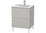 Duravit L-Cube Waschtisch-Unterschrank LC662500707 62 x 48,1 cm, betongrau matt, 2 Auszüge, stehend