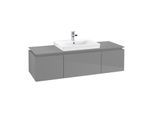 Villeroy & Boch Legato Waschtischunterschrank B68400FP 140x38x50cm, Glossy Grey