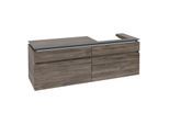 Villeroy und Boch Legato Waschtischunterschrank B69100RK 160x55x50cm, Waschtisch rechts, Stone Oak