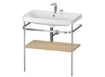 Duravit Happy D.2 Plus Möbelwaschtisch-Kombination HP4837E7171 77,5 x 49 cm, 2 Hahnlöcher, mediterrane Eiche, mit Metallkonsole