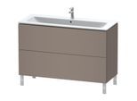 Duravit L-Cube Waschtisch-Unterschrank LC662804343 122 x 48,1 cm, basalt matt, 2 Auszüge, stehend