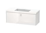 Duravit Brioso c-bonded Waschtisch mit Unterbau BR4603N1022, 120x48cm Weiß Hochgl./Chrom o. Hahnl.