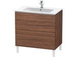 Duravit L-Cube Waschtisch-Unterschrank LC662602121 82 x 48,1 cm, nussbaum dunkel, 2 Auszüge, stehend