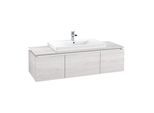 Villeroy & Boch Legato Waschtischunterschrank B698L0E8 140x38x50cm, mit LED-Beleuchtung, White Wood