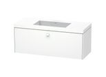 Duravit Brioso c-bonded Waschtisch mit Unterbau BR4603N1818, 120x48cm Weiß Matt, ohne Hahnloch