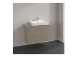 Villeroy und Boch Collaro Waschtischunterschrank C019B0VM 100x54,8x50cm, Waschtisch mittig, LED-Beleuchtung 7,3 W, taupe