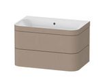 Duravit Happy D.2 Plus Möbelwaschtisch-Unterschrank HP4637N7575 77,5 x 49 cm, ohne Hahnloch, leinen, 2 Schubkästen