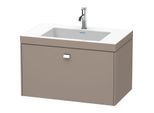 Duravit Brioso c-bonded Waschtisch mit Unterbau BR4601O1043, 80x48cm, Basalt Matt/Chrom, 1 Hahnl.