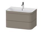 Duravit Happy D.2 Plus Möbelwaschtisch-Unterschrank HP4637O9292 77,5 x 49 cm, 1 Hahnloch, steingrau seidenmatt, 2 Schubkästen