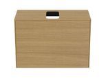 Ideal Standard Conca Waschtisch-Unterschrank T3935Y6 mit Ausschnitt, 1 Auszug, 80x37x55 cm, mittig, Eiche hell Furnier