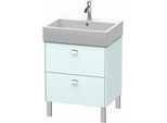 Duravit Brioso Waschtischunterbau BR443301009 584x459mm, Lichtblau Matt/Chrom, 2 Auszüge