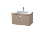 Duravit Brioso c-bonded Waschtisch mit Unterbau BR4601N1075, 80x48cm, Leinen/Chrom, ohne Hahnloch
