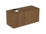Ideal Standard Conca Waschtisch-Unterschrank T3944Y5 mit Ausschnitt, 2 Auszüge, 120x50,5x55 cm, rechts/links, Walnuss dunkel Furnier
