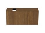 Ideal Standard Conca Waschtisch-Unterschrank T3950Y5 mit Ausschnitt, 2 Auszüge, 120x37x55 cm, rechts/links, Walnuss dunkel Furnier