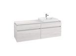 Villeroy & Boch Legato Waschtischunterschrank B691L0E8 160x55x50cm, mit LED-Beleuchtung, White Wood