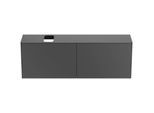 Ideal Standard Conca Waschtisch-Unterschrank T3995Y2 mit Ausschnitt, 2 Auszüge, 160 x 37 x 55 cm, Anthrazit matt lackiert