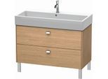 Duravit Brioso Waschtischunterbau BR443601052 984x459mm, Europ. Eiche, 2 Auszüge, Griff Chrom