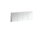 Emco prime Aufputz-Lichtspiegelschrank 949706364 1800x700mm, 4-türig, aluminium/weiss