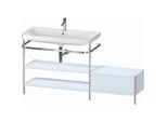 Duravit Happy D.2 Plus Möbelwaschtisch-Kombination HP4853O9797 160 x 49 cm, 1 Hahnloch, lichtblau seidenmatt, mit Metallkonsole
