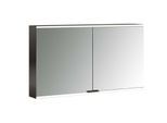 Emco prime Aufputz-Lichtspiegelschrank 949713546 1200x700mm, 2-türig, schwarz/spiegel