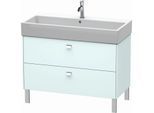 Duravit Brioso Waschtischunterbau BR443601009 984x459mm, Lichtblau Matt/Chrom, 2 Auszüge
