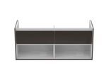Ideal Standard Connect Air DoppelWaschtischunterschrank E0829VY 120x51,7x44cm, 2 Auszüge, braun matt/weiß matt