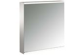 Emco prime Aufputz-Lichtspiegelschrank 949706322 600x700mm, 1 Tür, Anschlag rechts, aluminium/weiss