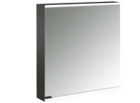 Emco prime Aufputz-Lichtspiegelschrank 949713522 600x700mm, 1 Tür, Anschlag rechts, schwarz/spiegel
