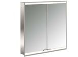 Emco prime Unterputz-Lichtspiegelschrank 949706333 600x730mm, 2-türig, aluminium/weiss