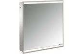 Emco prime Unterputz-Lichtspiegelschrank 949706331 600x730mm, 1 Tür, Anschlag links, aluminium/weiss