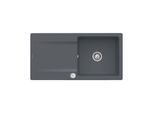 Villeroy und Boch Siluet Flächenbündige Spüle 33362Fi4 mit Ablaufgarnitur und Excenterbetätigung, Graphit