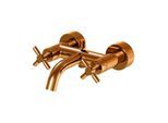 Steinberg Serie 250 Wannen-Zweigriffarmatur 2501100RG Aufputz, Ausladung 203mm, Rose Gold