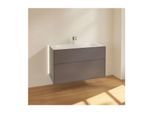 Villeroy & Boch Finion Unterschrank G02000GK mit Beleuchtung, 2 Auszüge, 996 x 591 x 498 mm, Anthracite Matt Lacquer